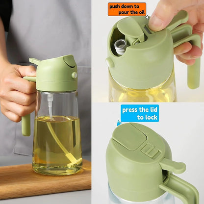 2-in-1 Oil Spray & Dispenser Bottle (470ml)