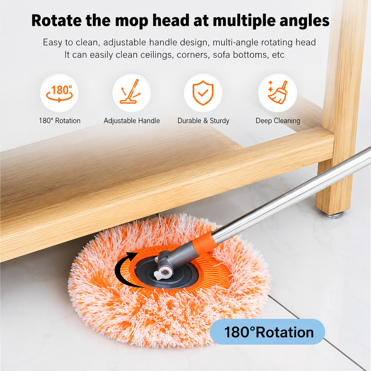 Long-Handle Microfiber Cleaning Mop